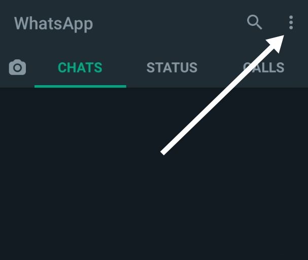 WhatsApp Account Delete Karne Ke Liye 3 Dots Par Click Kare